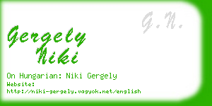 gergely niki business card